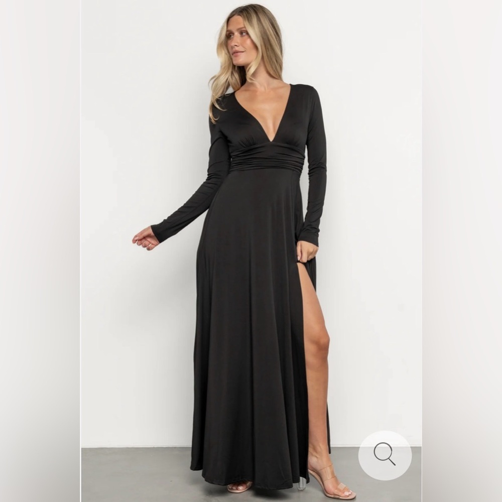 Baltic Born Black V-Neck Dress